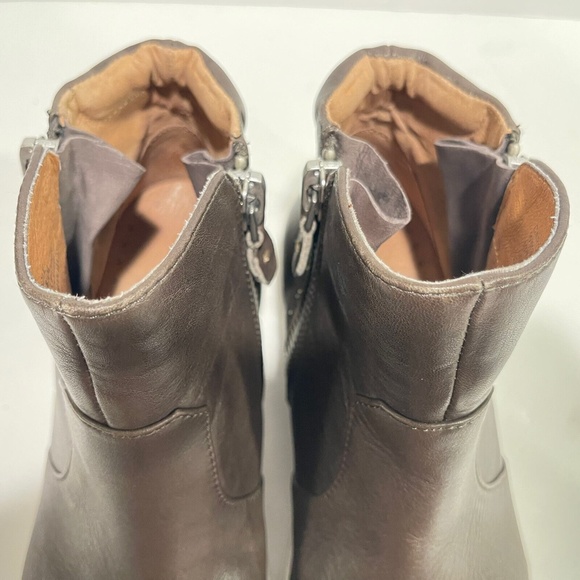 Gentle Souls Kenneth Cole Womens Carole Brown Gray Leather High Top Sneaker Shoe - Picture 10 of 13